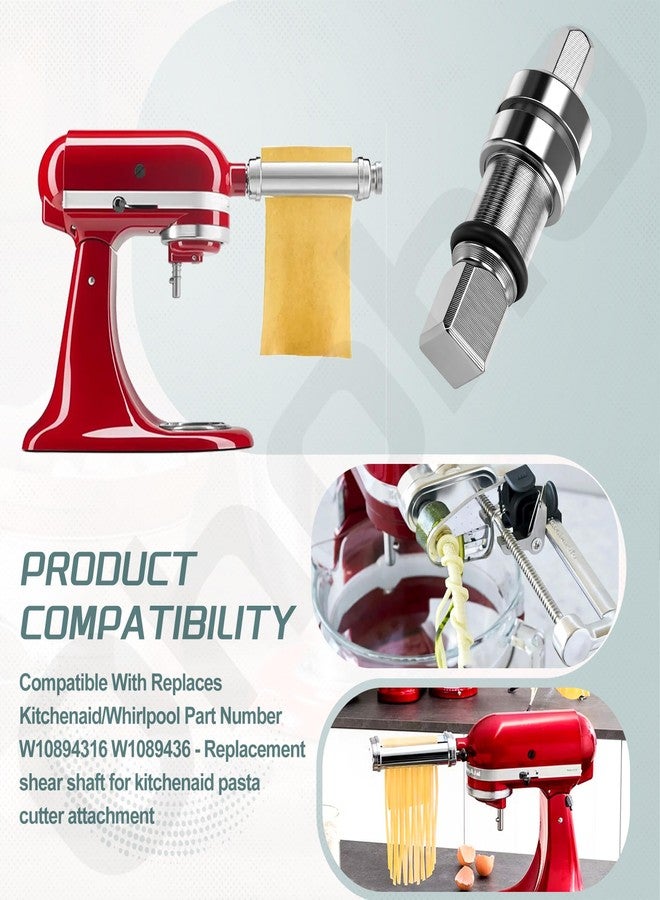 Ohoho Pasta Attachment Shear Shaft Coupler - by Ohoho - Compatible with KitchenAid Stand Mixer Pasta Attachment, for KSMP Series, Repair for Pasta Sheet Roller, Spaghetti Cutter, Fettuccine Cutter - Image 4